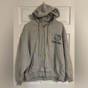 Forever 21 Plus Hello Kitty & Friends Full Zip Gray Hooded Graphics 0x Womens